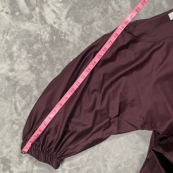 COS Dress 6 Puff Sleeve Midi Prairie Cottage Milkmaid Witchy Goth Flowy Pleated - Picture 15 of 16